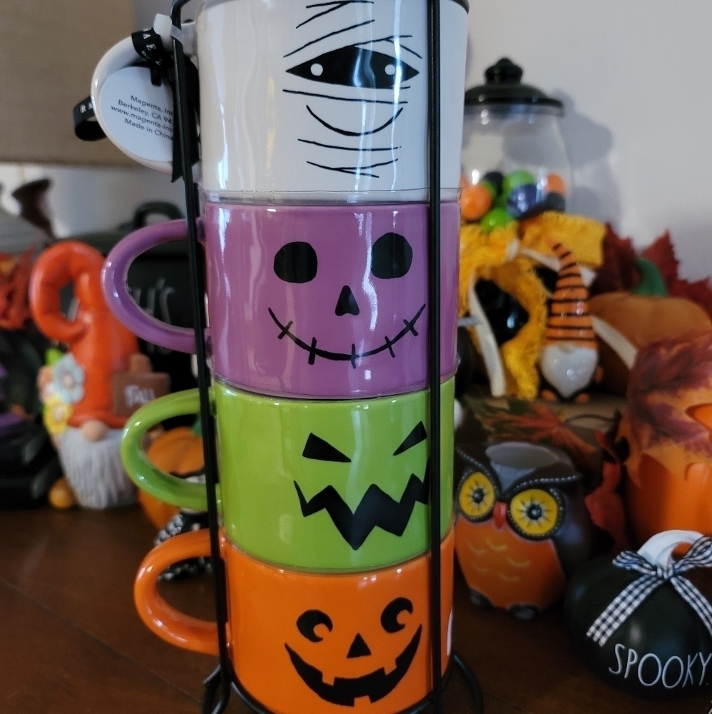 Rae Dunn Halloween Stackable Mug Set